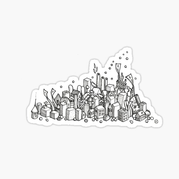 Urban mess Sticker