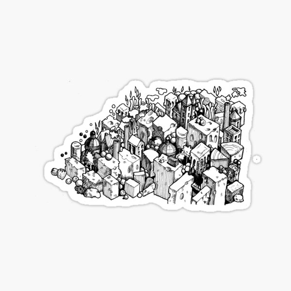 Cheese city Sticker