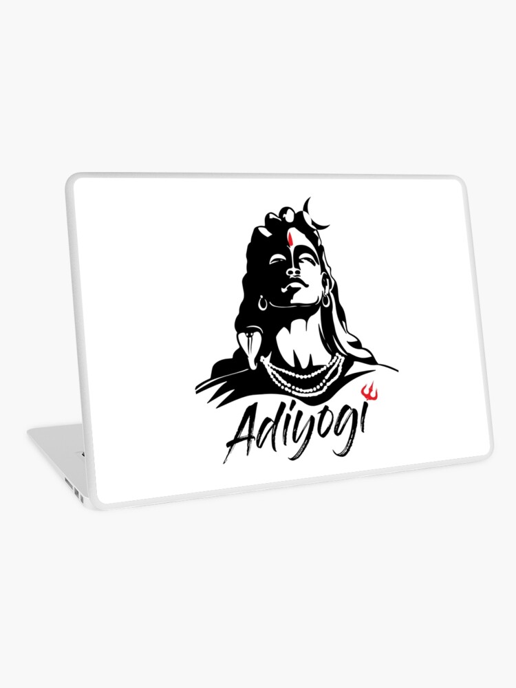 adiyogi or adhi yogi shiva mahadev aum hindu tshirt laptop skin by alltheprints redbubble redbubble