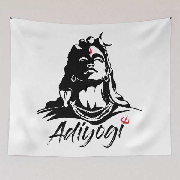 Artikelvorschau, Adiyogi oder Adhi Yogi Shiva Mahadev Aum Hindu-T-Shirt entworfen und verkauft von alltheprints.