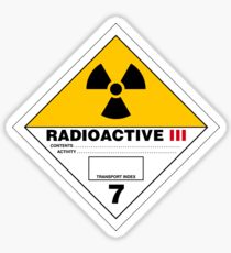 HAZMAT HAZARD RADIOACTIVE - STICKER Sticker