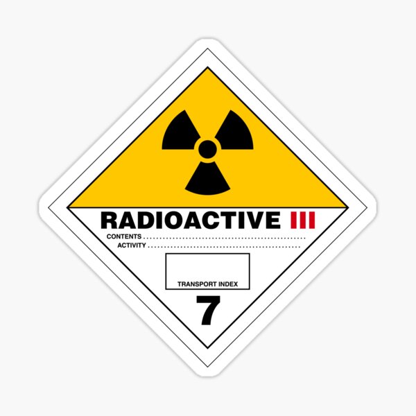 Radioactive Material Warning Stickers Radioactive Materials