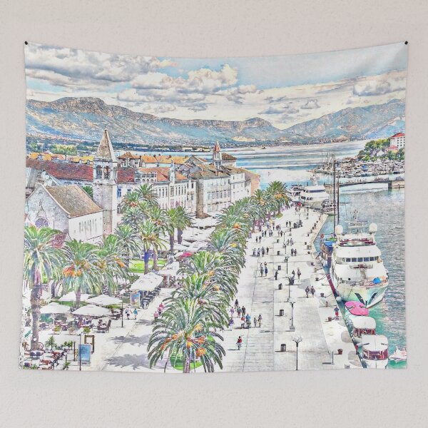 Aperçu de l'œuvre Ville en bord de mer créée et vendue par soqueldesigns.