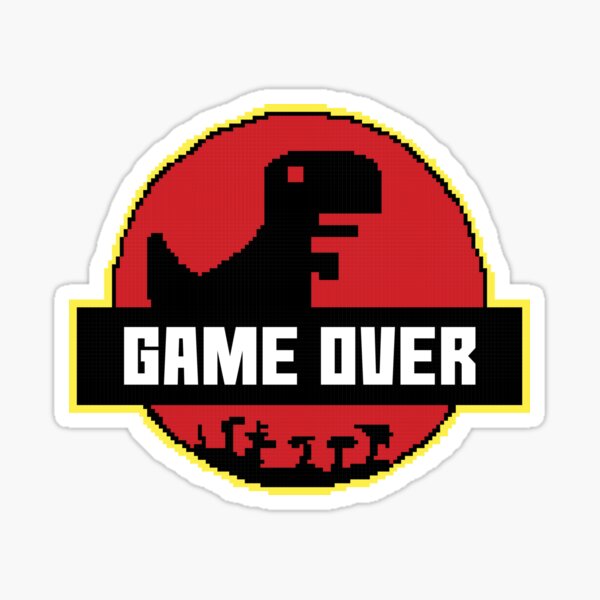 dinosaur game over T-Rex Dinosaur Sticker for Sale by ALAE123SHOP