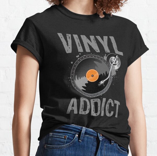 Vista previa del artículo con la obra «Registros de vinilo adicto», diseñado y vendido por sabertronics.