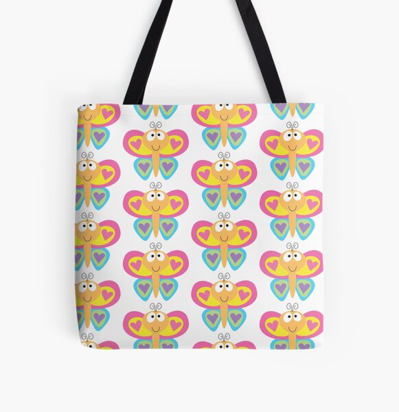 Happy Butterfly All Over Print Tote Bag