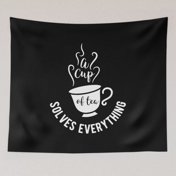Item preview, Tea design A cup of tea solves everything Birthday Gift designed and sold by haselshirt.