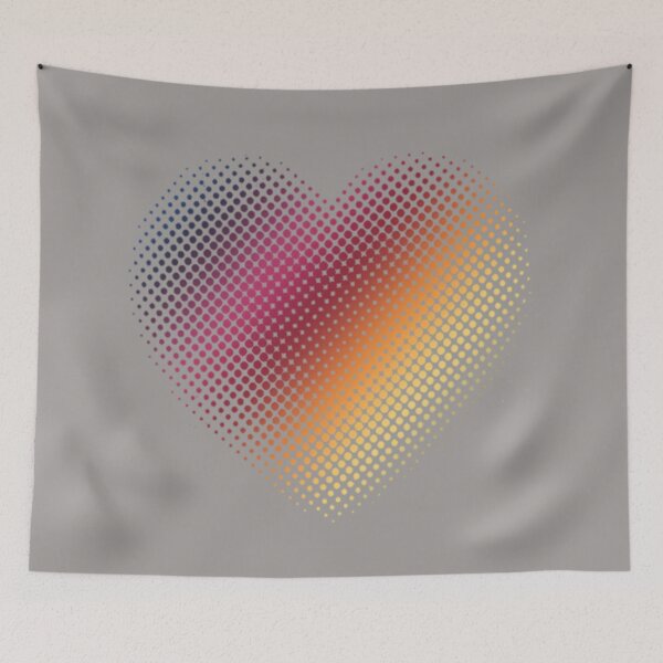Item preview, Linear Gradient on Halftone Heart (Paloma Gray/Gray) designed and sold by John Raymond Barker.