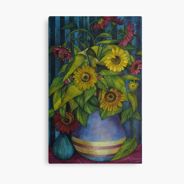 still-life with sunflowers Canvas Print