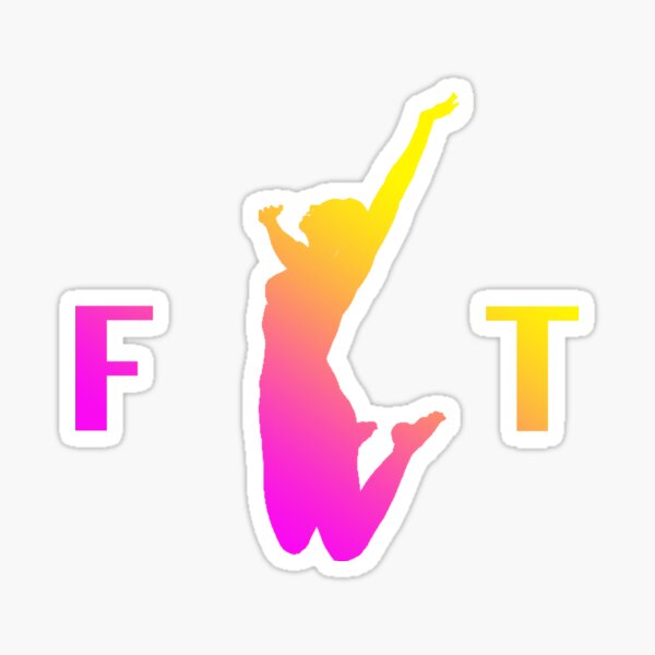 Copie de FIT wellness fitness rainbow girl Sticker