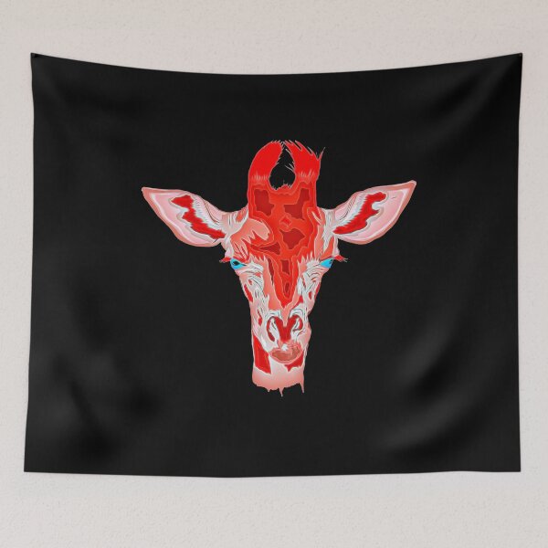 Item preview, Psychedelic Pink Giraffe With Blue Eyes Cool Design designed and sold by HumusArt.