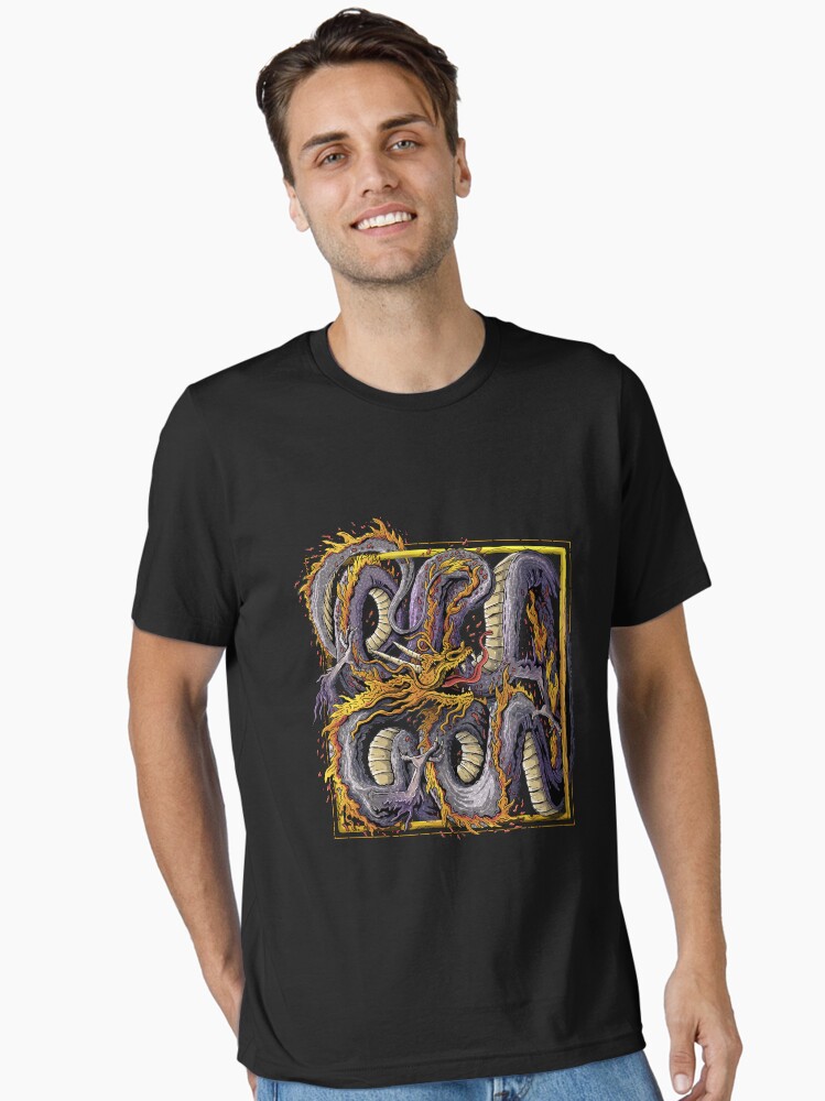 Thumbnail 1 of 7, Essential T-Shirt, DRA/GON Calligraphic Illustration designed and sold by zsoltbaritz.