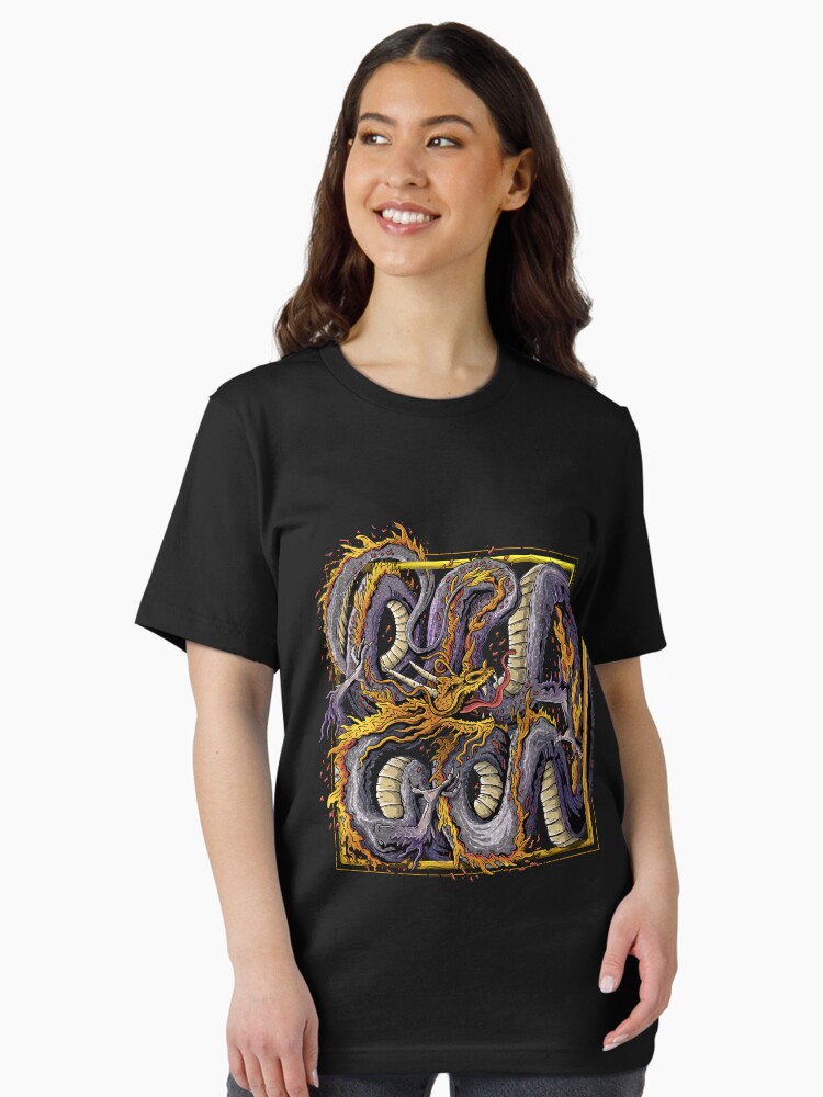Thumbnail 2 of 7, Essential T-Shirt, DRA/GON Calligraphic Illustration designed and sold by zsoltbaritz.