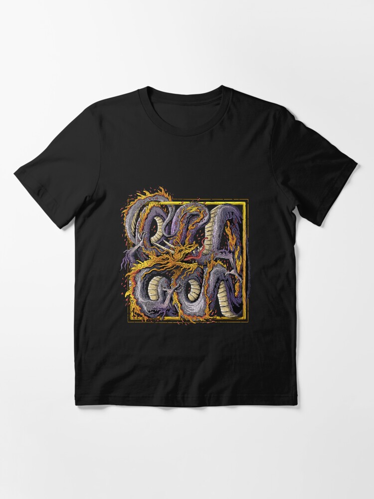 Thumbnail 3 of 7, Essential T-Shirt, DRA/GON Calligraphic Illustration designed and sold by zsoltbaritz.