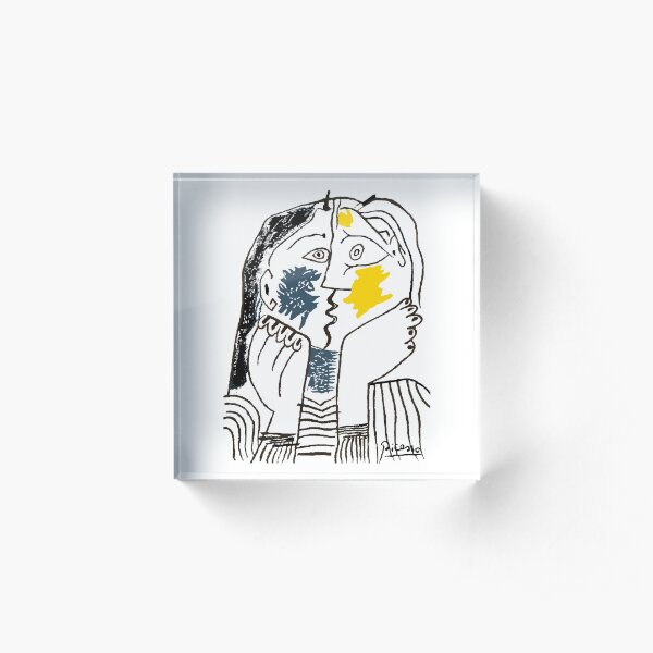 Pablo Picasso The Kiss 1979 Artwork Reproduction For T Shirt, Framed Prints Acrylic Block