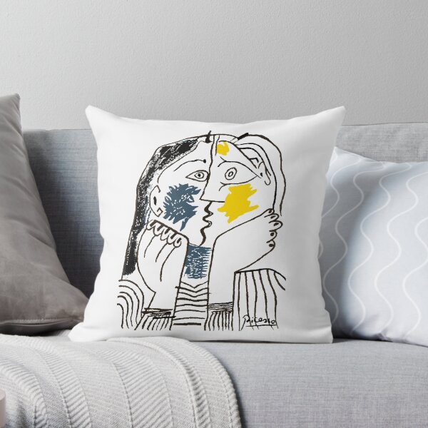 Pablo Picasso The Kiss 1979 Artwork Reproduction For T Shirt, Framed Prints Throw Pillow