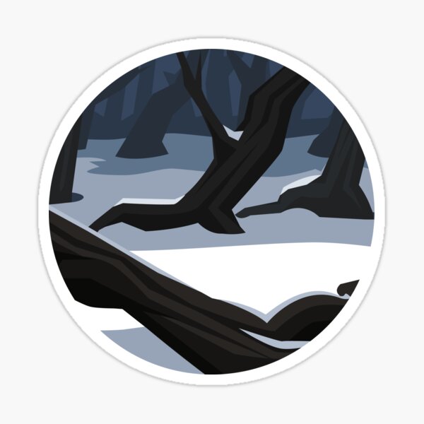 Snowy Trees Sticker