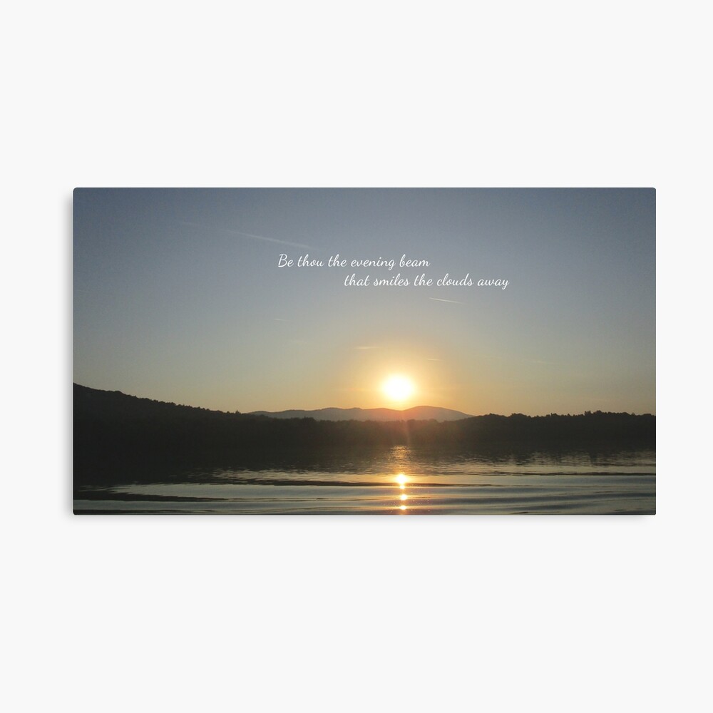 Poster Coucher De Soleil Sur La Riviere Avec Une Citation De Lord Byron Par Wordsinedgeways Redbubble