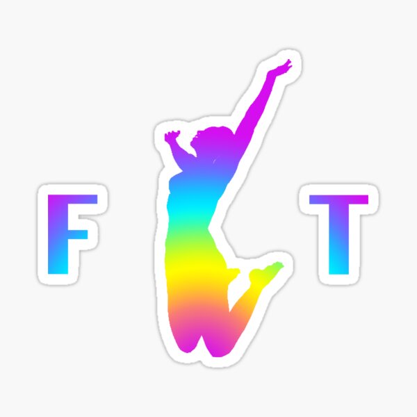 Copie de Copie de FIT wellness fitness rainbow girl Sticker