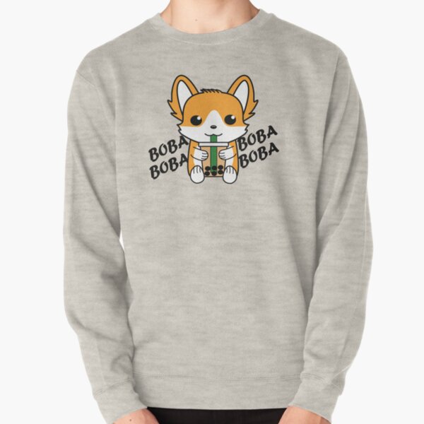 Bubble Tea Corgi Boba Corgi Sudadera sin capucha