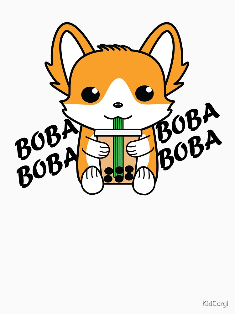 Bubble Tea Corgi Boba Corgi by KidCorgi
