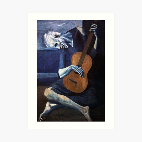 Der Alte Gitarrist 1904 Pablo Picasso Artwork Reproduktion Kunstdruck Von Clothorama Redbubble