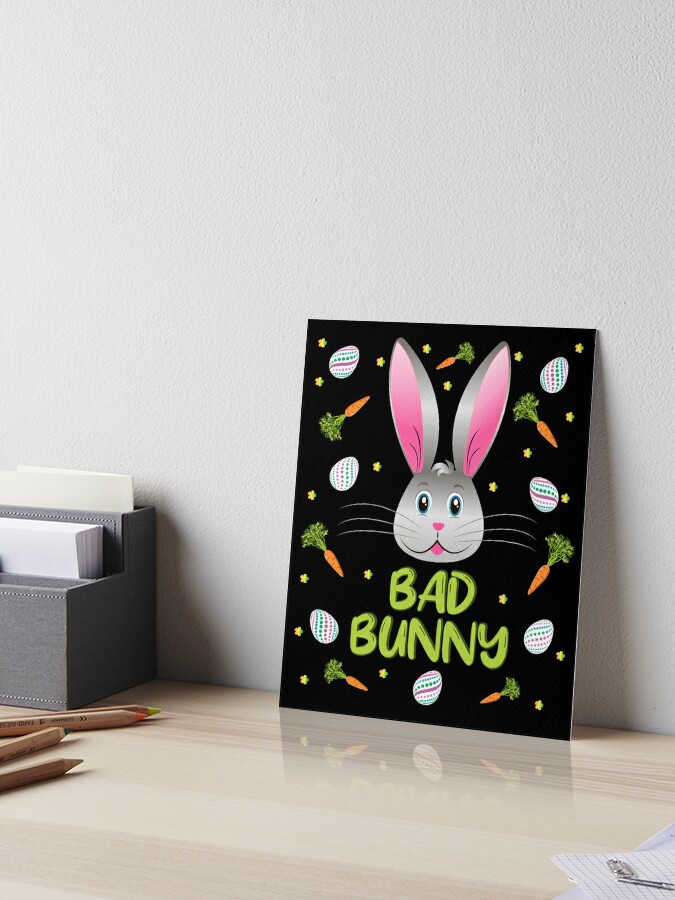 Bad Bunny Easter Little Rabbit Egg Hunt Funny Bunny Face Greeting Card for  Sale by ZNOVANNA