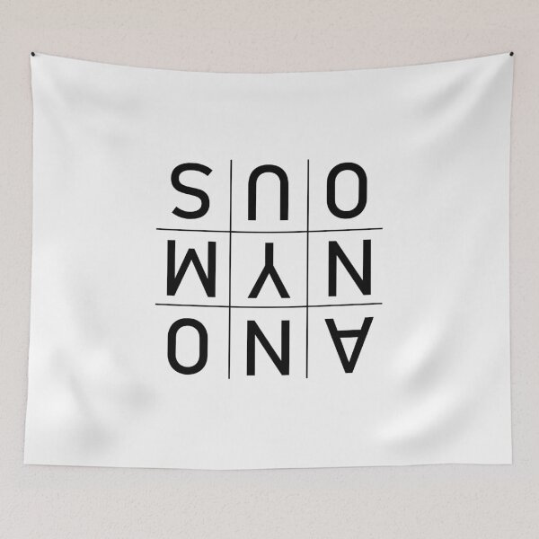 Item preview, Upside Down Anon Anonymous Square Grid design designed and sold by GetItGiftIt.