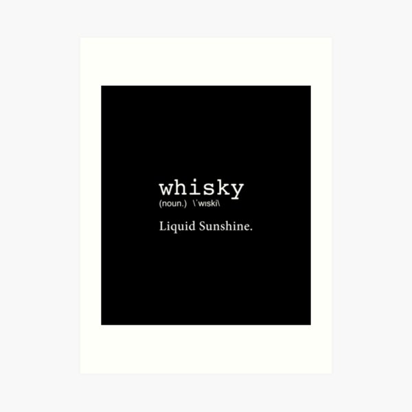 "Whisky Dictionary Definition" Art Print by whiskydesigns Redbubble
