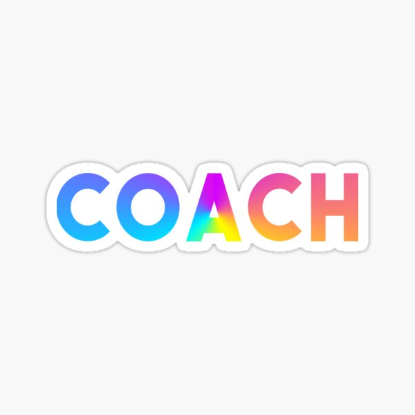 COACH sportif logo rainbow motivation Sticker