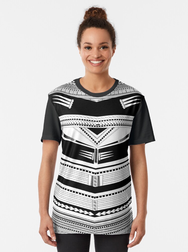 Graphic T-Shirt | Polynesian Tribal Designs by Atikapu Designs - Black - Large - Classic T-shirts - Full Front Graphic - Society6