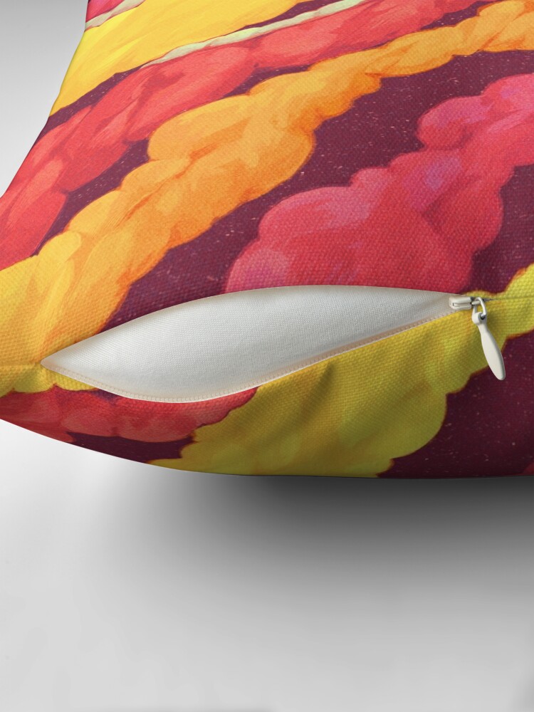Alternate view of Colourful Smoke Throw Pillow