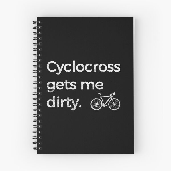 Aperçu de l'œuvre Le cyclocross me rend sale Le vélo Cross CX Bikes White Distressed créée et vendue par KNUXX Shop.