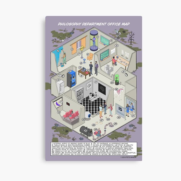Philosophy Department Office Map Canvas Print