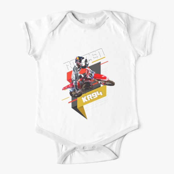 Ken Roczen 94 Motocross and Supercross #94 Kroc KR94 Fan Design Short Sleeve Baby One-Piece