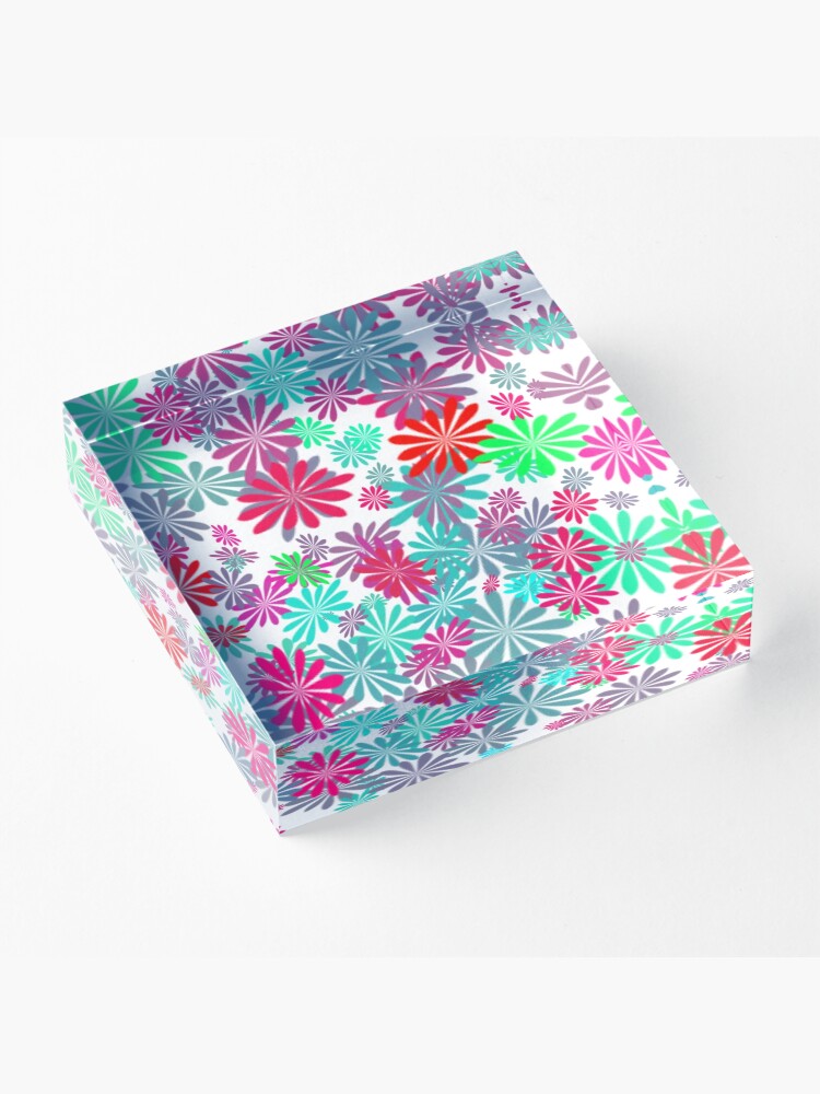 Alternate view of Flower Power II Acrylic Block