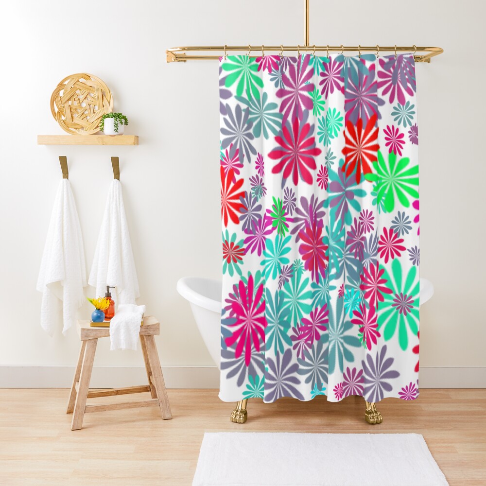 Flower Power II Shower Curtain