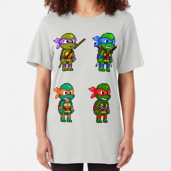 Teenage Mutant Ninja Turtles Pixels Slim Fit T-Shirt