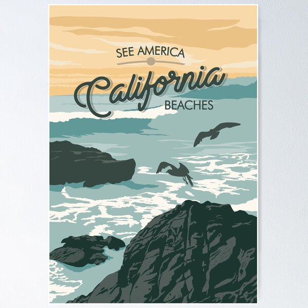 Item preview, See America – California Beaches designed and sold by blue67sign.