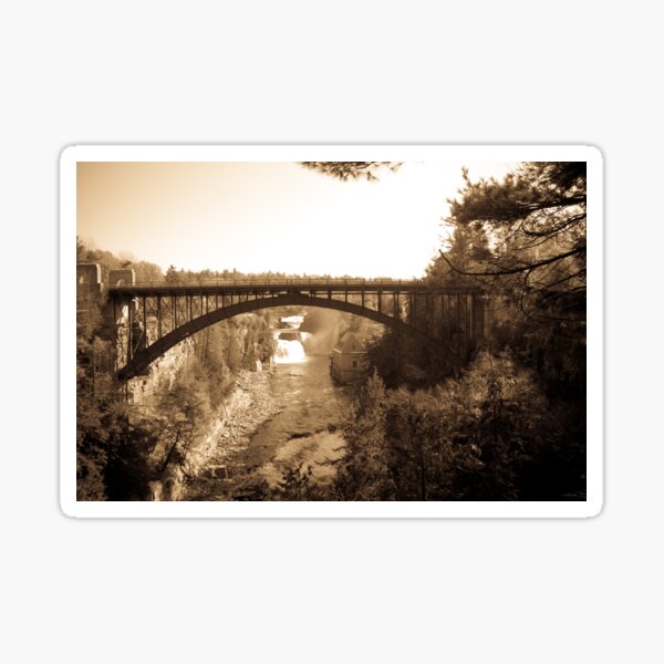 Item preview, Arch Bridge over Ausable Chasm in Sepia designed and sold by ValeriesGallery.