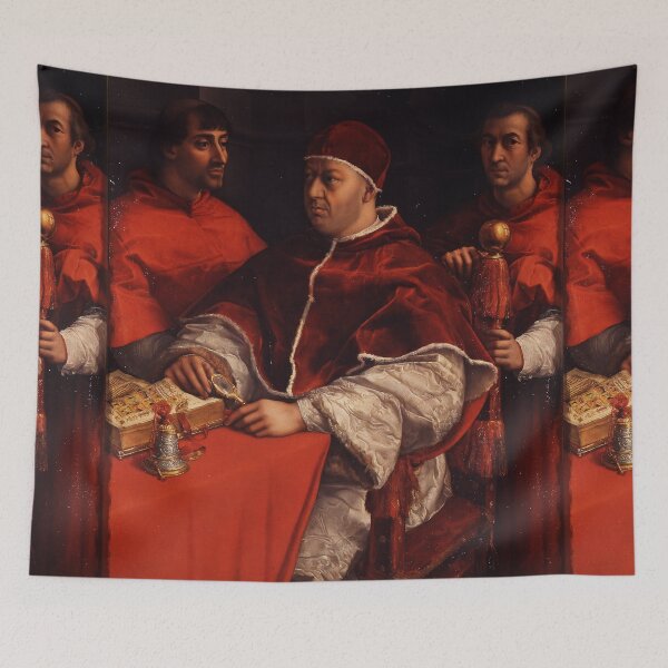 Item preview, Portraits of Ritratto di Leone X coi cardinali Giulio de' Medici e Luigi de' Rossi by Raffaello Sanzio designed and sold by Vintage Designs +.
