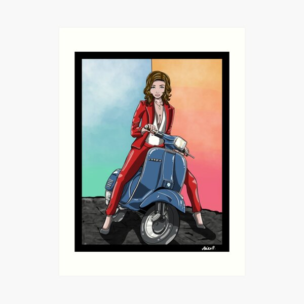 Heidi - 1978 Vespa Piaggio P125X Art Print