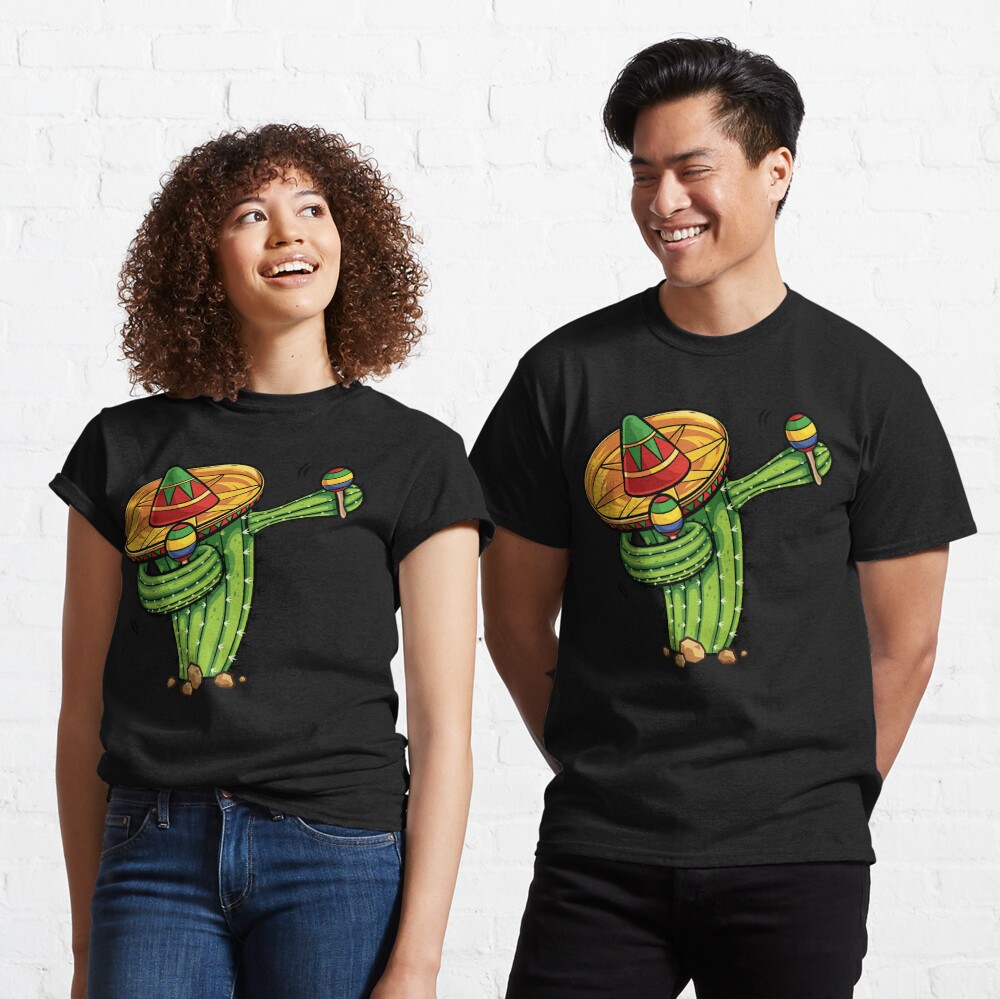 Dabbing Cactus Shirt Cinco De Mayo Boys Kids Men Mexican Men - TeeUni