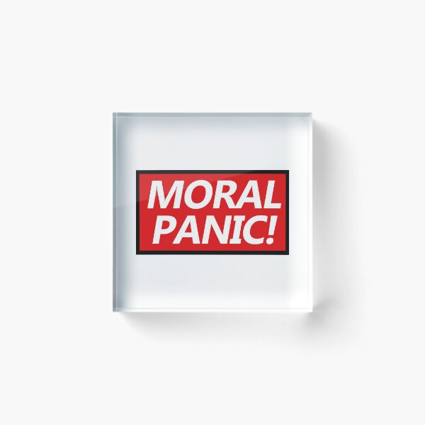 Item preview, Red Top Moral Panic Bold Text design designed and sold by GetItGiftIt.