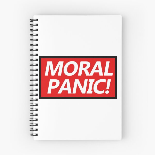 Item preview, Red Top Moral Panic Bold Text design designed and sold by GetItGiftIt.