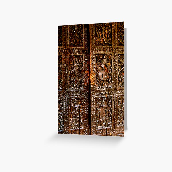 Old Door in La Paz Greeting Card