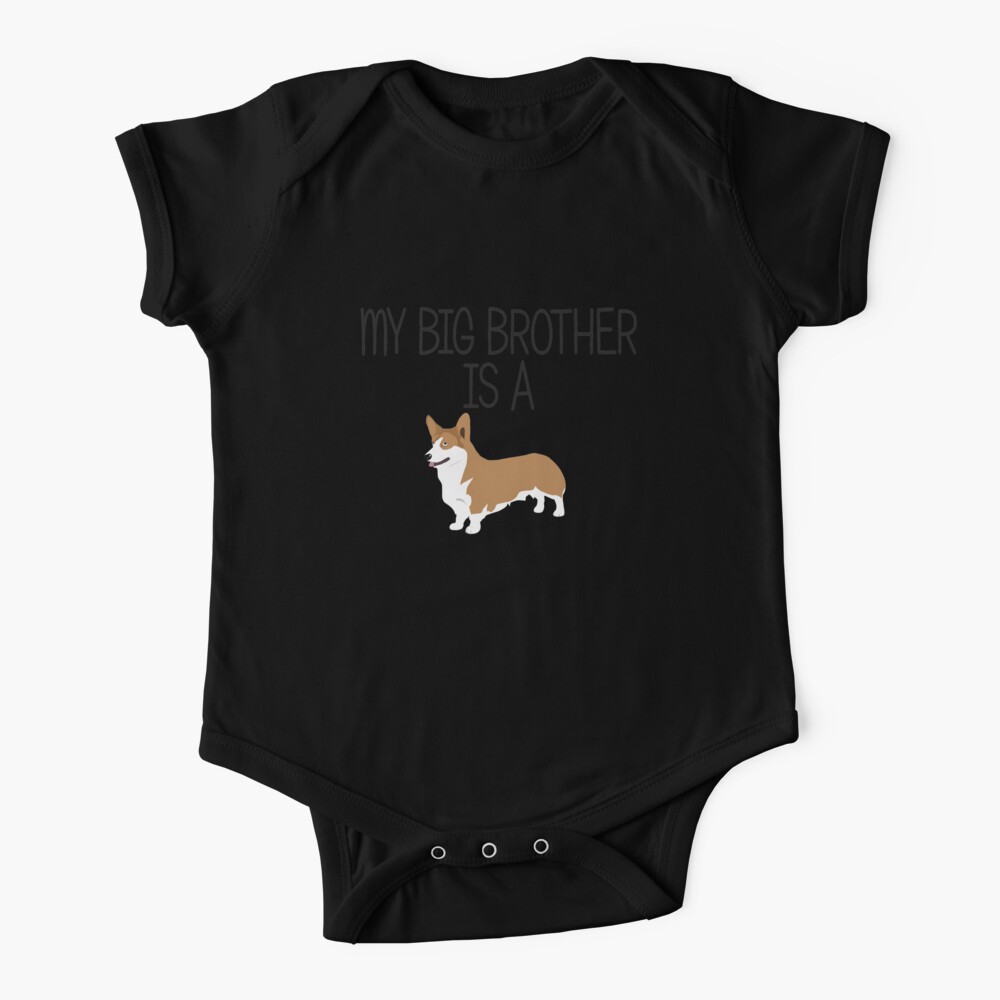 Mein großer Bruder ist ein Corgi-Baby Babystrampler Mein großer Bruder ist ein Corgi-Baby Babystrampler