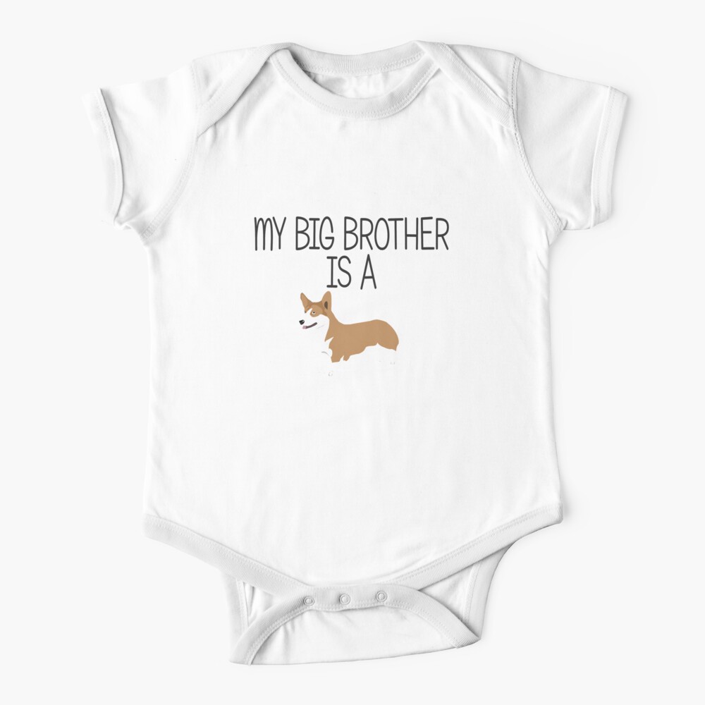 Mein großer Bruder ist ein Corgi-Baby Babystrampler