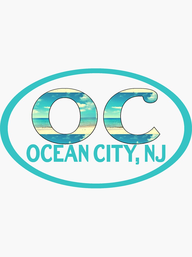 "Ocean City New Jersey" Sticker for Sale by oliviagaber Redbubble