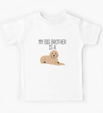 Camiseta para niños Mi hermano mayor es un Labrador Retriever de chocolate